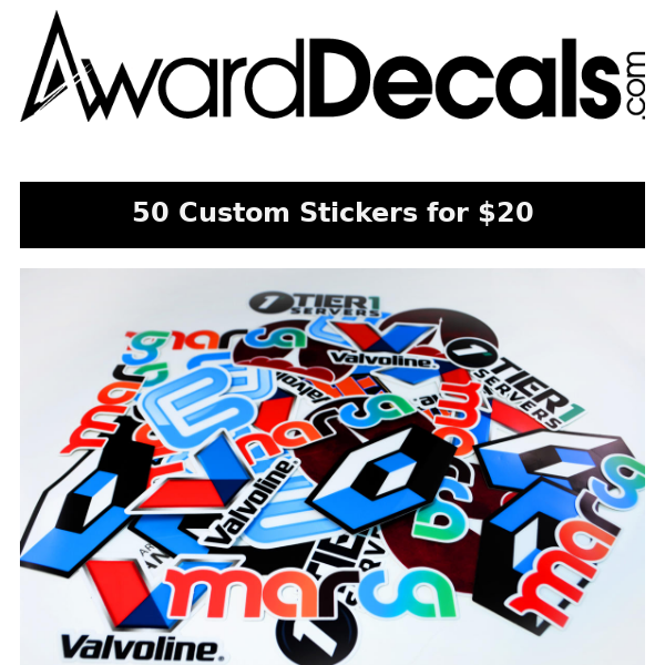 💥 50 Custom Stickers for $20 - Next Day Turnaround 💥