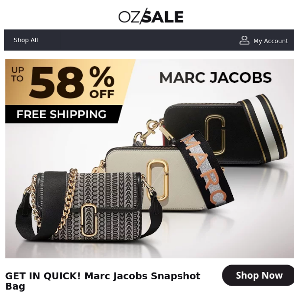 Marc Jacobs Snapshot Bags Up To 58% Off + Free Shipping!