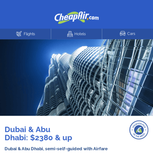 Dubai & Abu Dhabi Vacation w/Air from $2380+