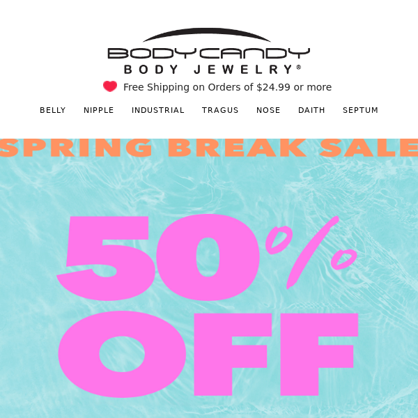 50% OFF 🌴 Spring Break Sale