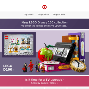 Pre-order the Target-exclusive LEGO Disney 100 collection.