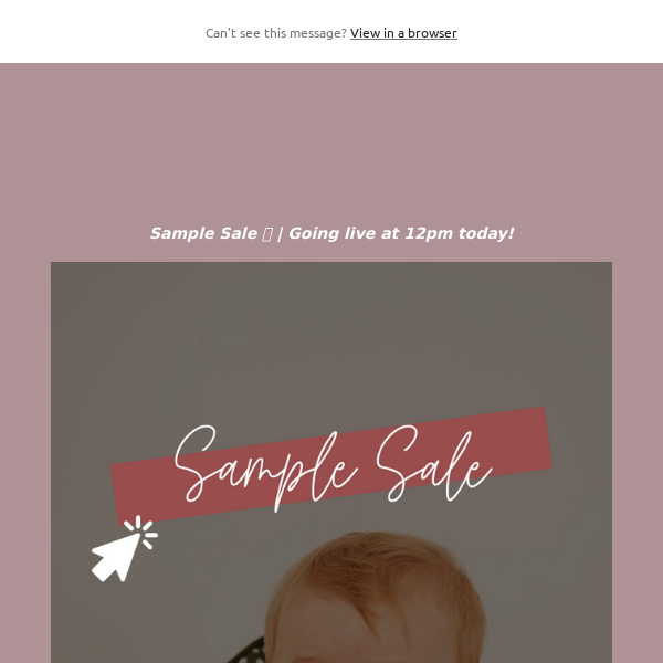 Sample Sale  💫 | Going live at 12pm today!