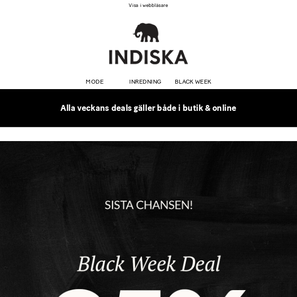 Sista chansen: 25% på ALLT!