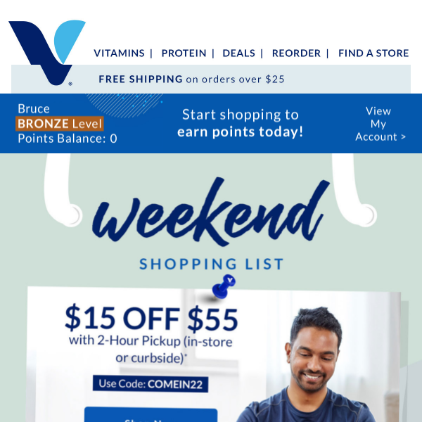 The Vitamin Shoppe: Rock your weekend w/ $15 off