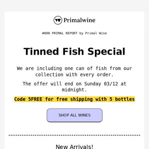 #008: Tinned fish with every order and it's on us!