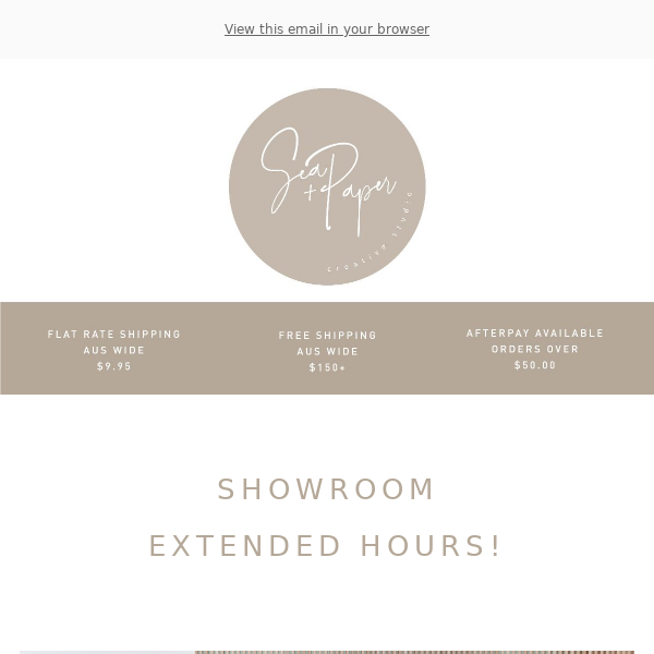 Showroom Extended Hours 🔆