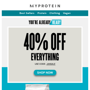 Sale Starts Now 40% Off Everything