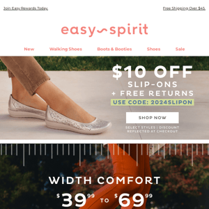 Slip Into Comfort with $10 OFF & Free Returns