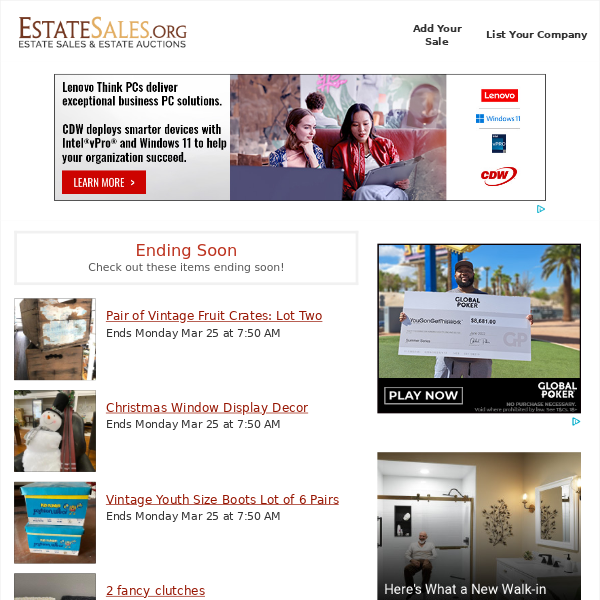 Your daily items for sale on EstateSales.org