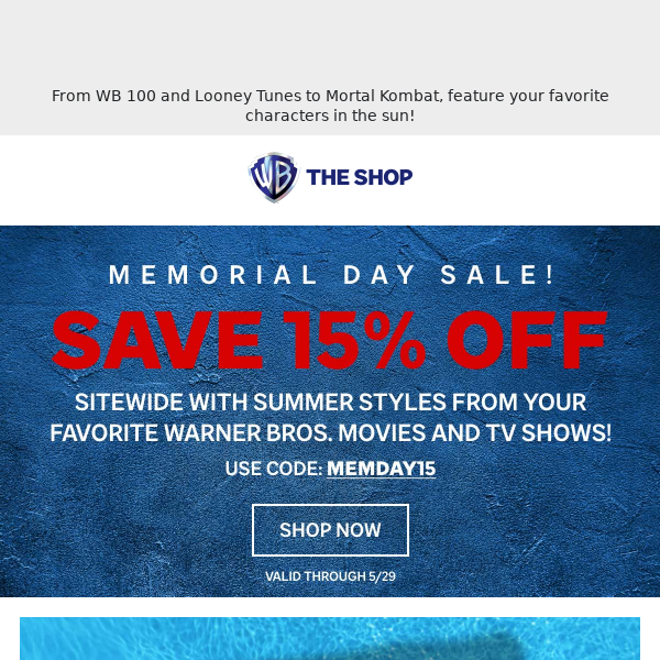 Get Summer Ready with 15% off Sitewide for Memorial Day Weekend!