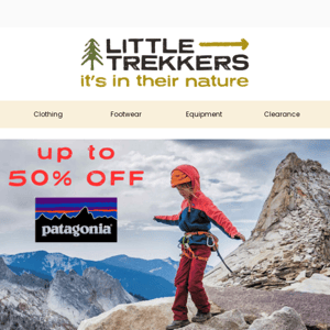 up to 50% off Patagonia 😀