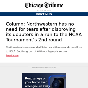 NCAA Tournament: No need for Northwestern tears