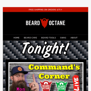 📝 Beard Octane is Live on the Command's Corner Live Stream! 📝