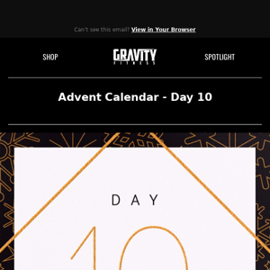 Gravity Fitness Advent - Day 10