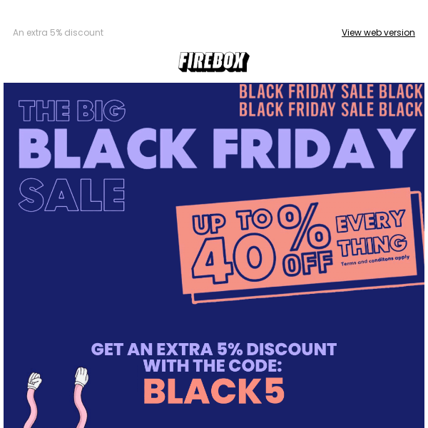 🚨 An extra 5% off this Black Friday