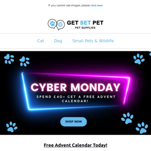 📣 Cyber Monday | Free Dog or Cat Advent Calendar Today