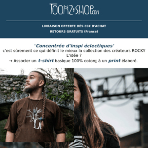 T-shirts cool + Petit prix = la collection ROCKY en ligne 🔥