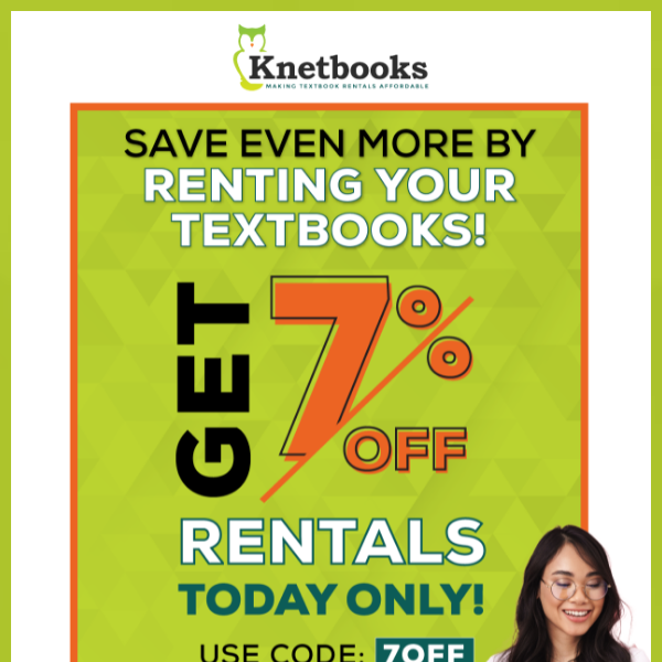 📚 Textbook Tuesday | Get 7% Off Textbook Rentals Today Only! 🤩💸