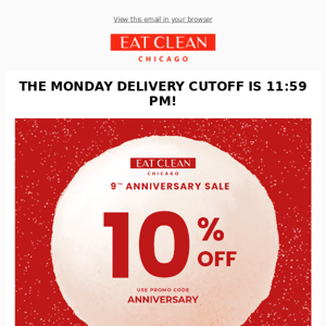 Happy Anniversary to us! 🎊 Get 10% OFF today only! Don't forget to order by midnight for Monday delivery. 📦