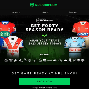 Get game ready at NRL shop! 🏉