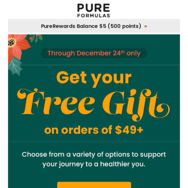 Special holiday delivery: Pick your free gift