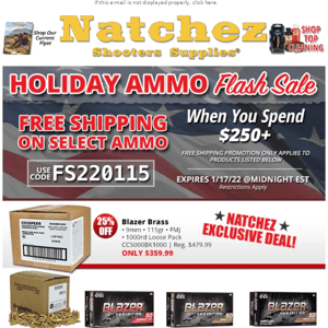 Holiday Ammo Flash Sale