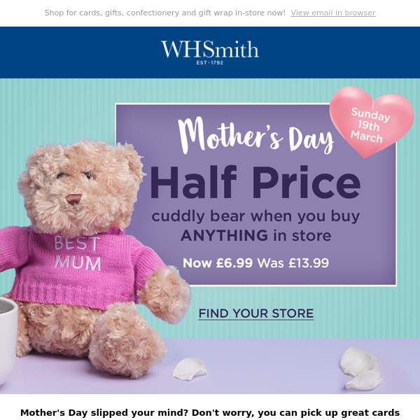 Don't Forget Mother's Day - Shop In-Store 💌💝
