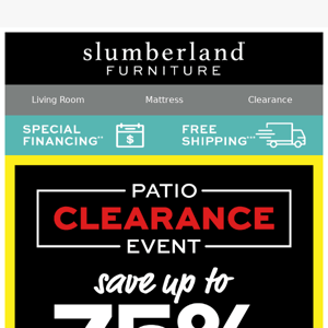 🚨Last chance for Patio Clearance!