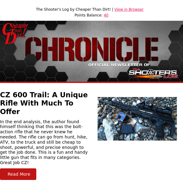 CZ 600 Trail Review, Black Friday Deals, Best .22 LR Pistols, Top Stories This Year and More!