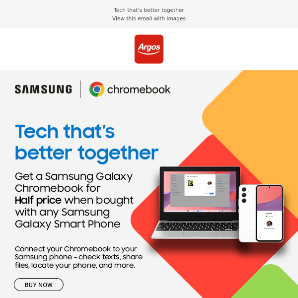 Half price Chromebook when bought with any Galaxy Smart Phone