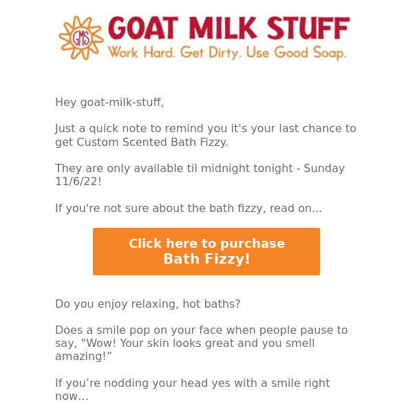 Last chance for Bath Fizzy!