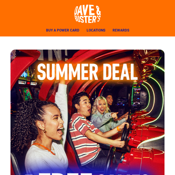 Dave & Buster's Free Play On Five New Games - Just Marla