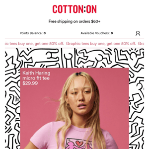Cotton On X Keith Haring is back! 😍🌈