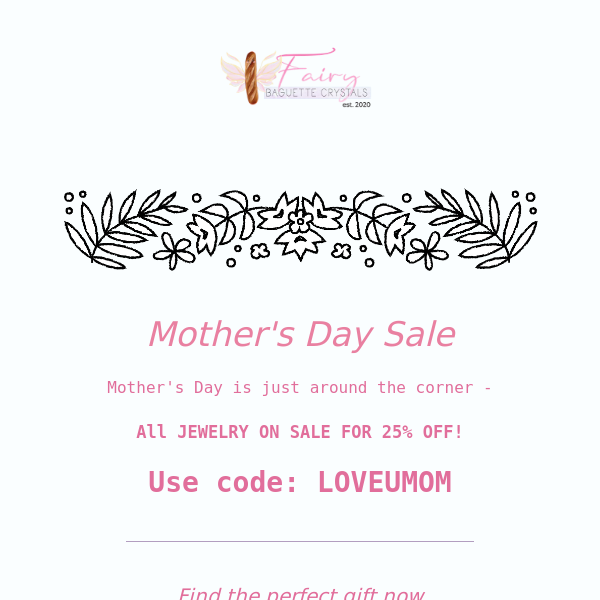 MOTHER'S DAY JEWELRY SALE! 💐