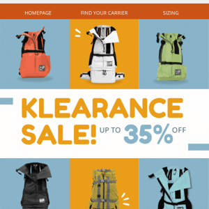 Save 35% on Klearance Items