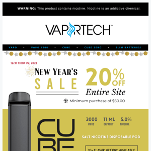 VaporTech New Years SALE!  Save Now