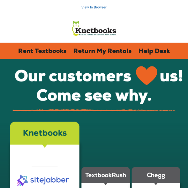 Trust the Best - Knetbooks Earns Top Ratings for Textbook Rentals!