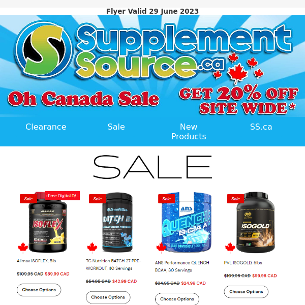 🍁🍁Oh Canada Sale - Save 20% Site Wide Plus More Sweet Deals