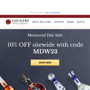 Memorial Day Sale | Unwind and Save Big on Wine and Spirits!