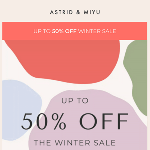 Up to 50% off selected lines