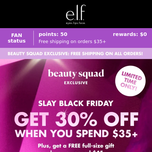 Get 30% off lit-as-e.l.f. gifts! ✨