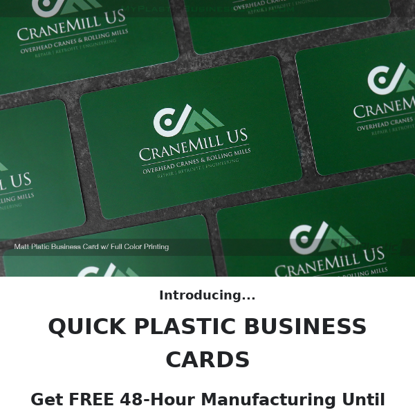 Introducing Quick Plastic Cards (Get Complimentary 48h Production)