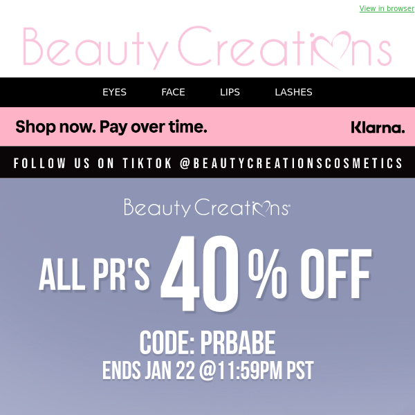 PR Collections are 40% off😱