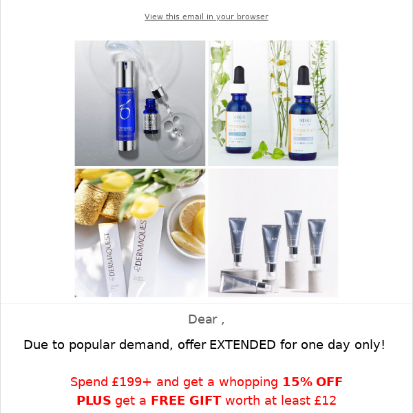 Cyber Mon Offer Extended 15% off ZO & Dispatch Today