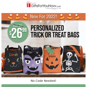 👻🎃New For 2022! $26.99 Personalized Halloween Bags 