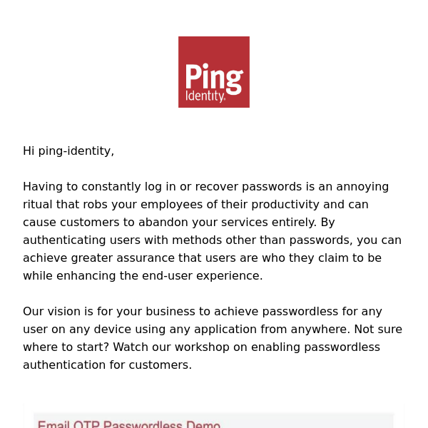 Start Your Passwordless Journey with Ping Identity