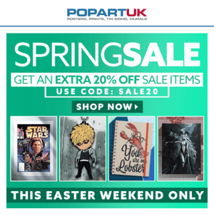 Extra 20% off all Spring Sale!