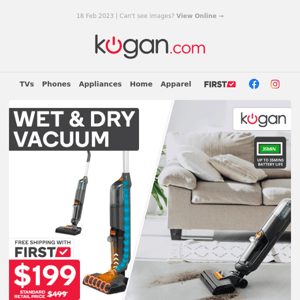 Wet & Dry Vacuum Cleaner Only $199 (Standard Retail Price $499)!