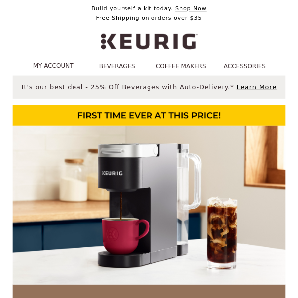 Keurig K-Supreme Single-Serve K-Cup Pod Coffee Maker With 24 K-Cup Pods -  Sam's Club