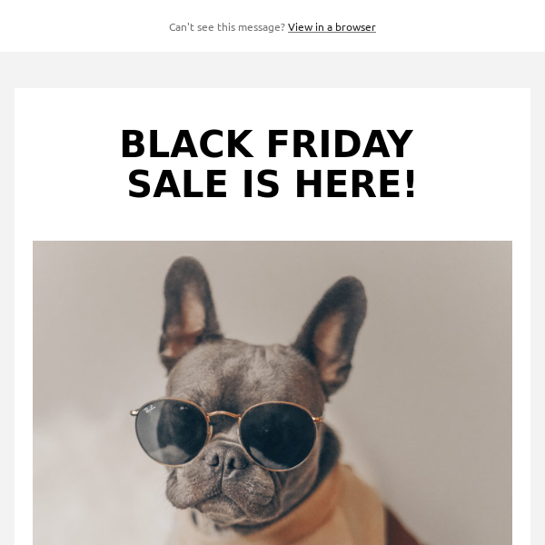 BLACK FRIDAY SALE IS HERE!